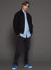 Comspace1980 [Xl~4Xl] Wool Blend Collar Blouson Jacket_Charcoal
