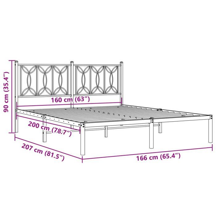 VidaXL Slatted Bed Base with Mattress Dark Brown 100x200 Cm 3285795