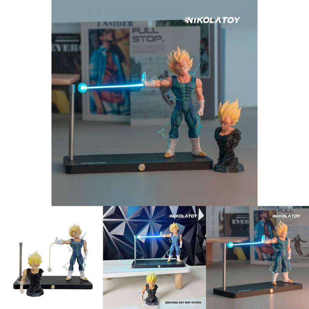 Dragon Ball Magnetic Night Light With Saiyan Vegeta Anime Figurine For Collectors Display