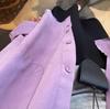 Giacca Camicia da Donna Viola in Cotone a Manica Lunga, Stile Coreano, Vestibilità Larga, per Primavera e Autunno