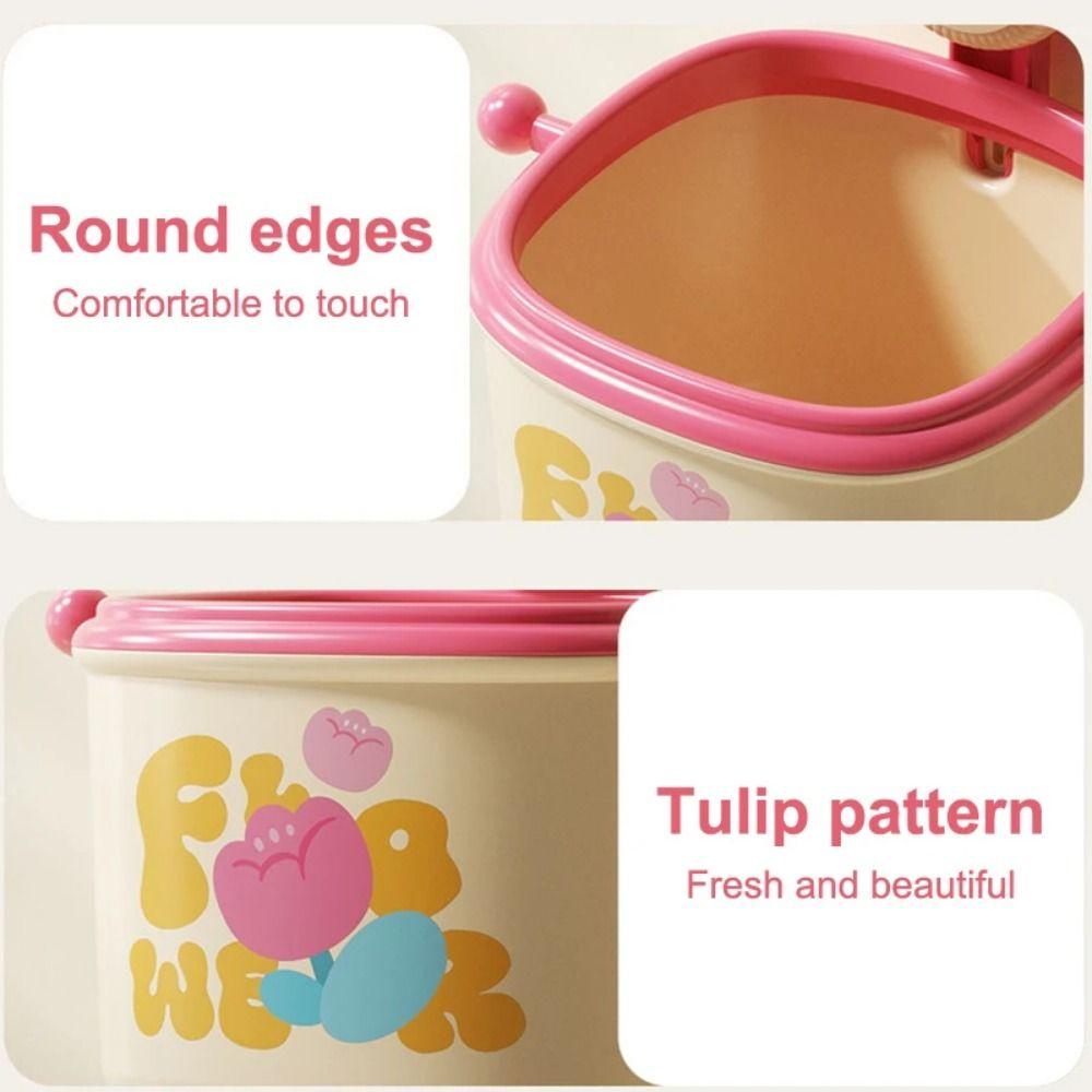 Stanzfreier Saugbecher-Mülleimer Niedlicher Cartoon-Aufbewahrungseimer Badezimmer-Ablageregale Abfalleimer