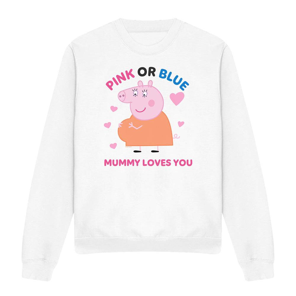 Peppa Pig Womens/Ladies Pink Or Blue Mummy Pig Loves You Sweatshirt