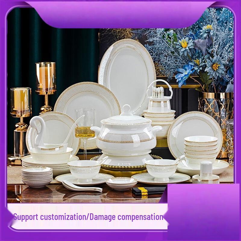 Boyiduo Roman Romance 12-Piece Bone China Dinnerware Set