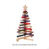 Christmas Tree Statue Wood Figurine Collectible for Home Decor Tabletop Ornament Sculpture