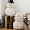 Eco Friendly White Honeycomb Snowman Christmas Decoration Snowman Home Accents For Winter Home Shop Window Display