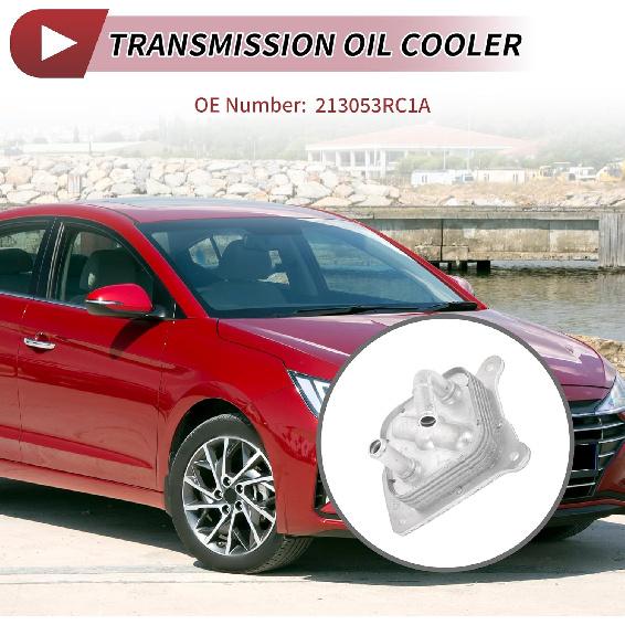 1 ks chladiče motorového oleje pro Nissan Sentra Chladič převodového oleje Trans Cooler s těsněními O-kroužkem č. 213053RC1A Stříbrný tón