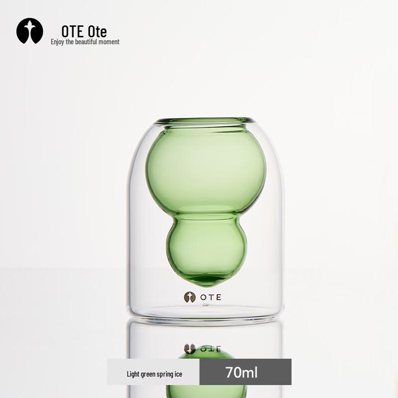 OTE Lucky Gourd Double-Layer Glass Teacup