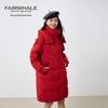 Mark Fairwhale Women's Long Grid Design Down Jacket