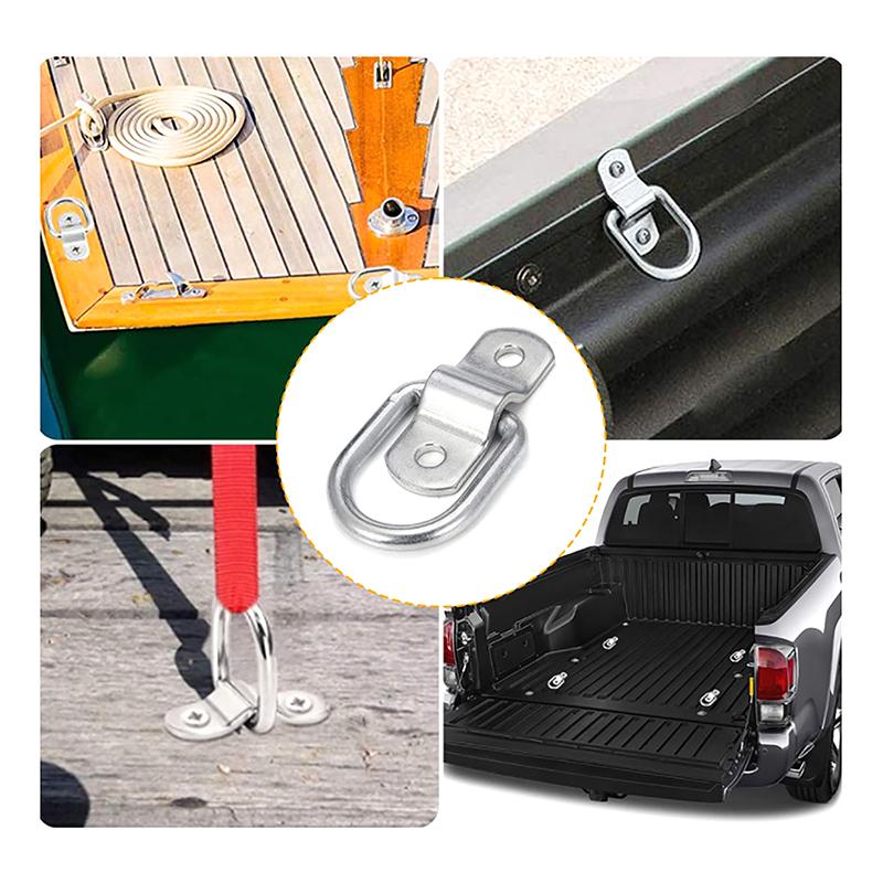 3/8" Heavy Duty D-Ringe Zurrschrauben Ankerringe Zurrhaken Anhänger LKW ATV Boot Kajak Wandmontagehalterung