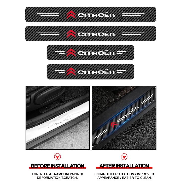 Car Door Sill Protector Stickers Threshold Non-slip Pad Mat For Citroen Celysee C6 C3 C5 C1 C4 Aircross Picasso Cactus Berlingo Interior Mirrors 6