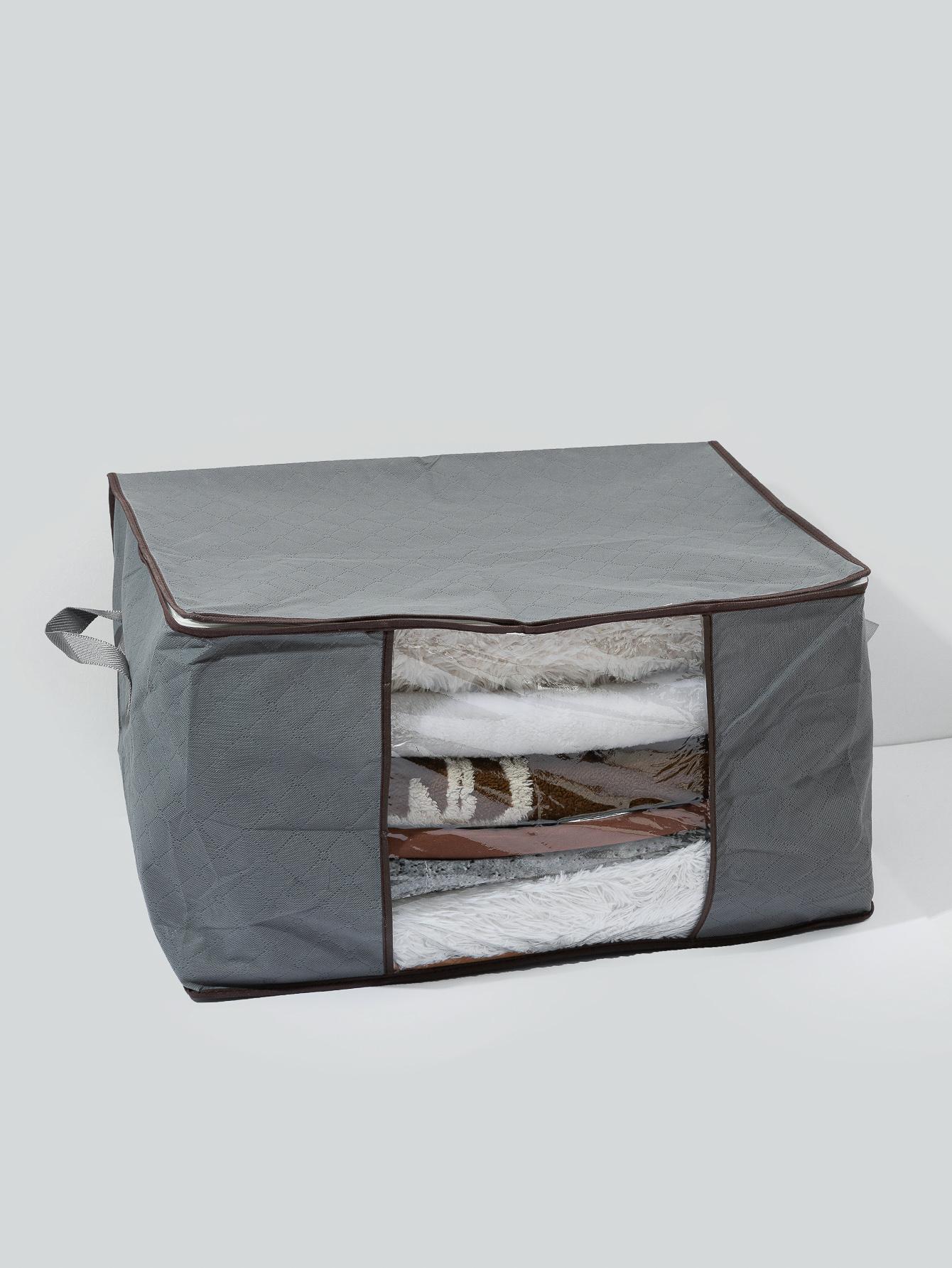 

1 шт. Сумки для одеял с молнией, Большая сумка для хранения одежды, Органайзер для одежды с ручкой, Прозрачное окно, Контейнеры для хранения Fo