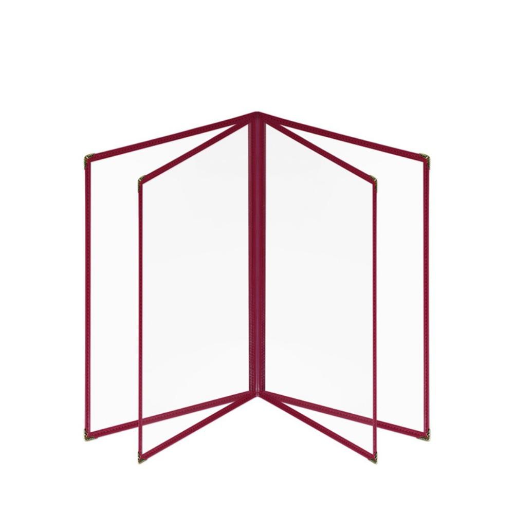 A4 A4 Menu Paper Holder Metal Corners Shell Document Folder PVC Transparent Menu Cover Hotel