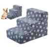 3 Steps Pet Stairs Ladder for Dogs and Cats Non-Slip Removable Cat Ladder Balanced Climbing Pet Ramp for Sofa Dog Steps for Bed