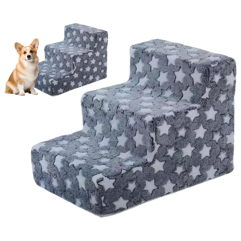 3 Steps Pet Stairs Ladder for Dogs and Cats Non-Slip Removable Cat Ladder Balanced Climbing Pet Ramp for Sofa Dog Steps for Bed