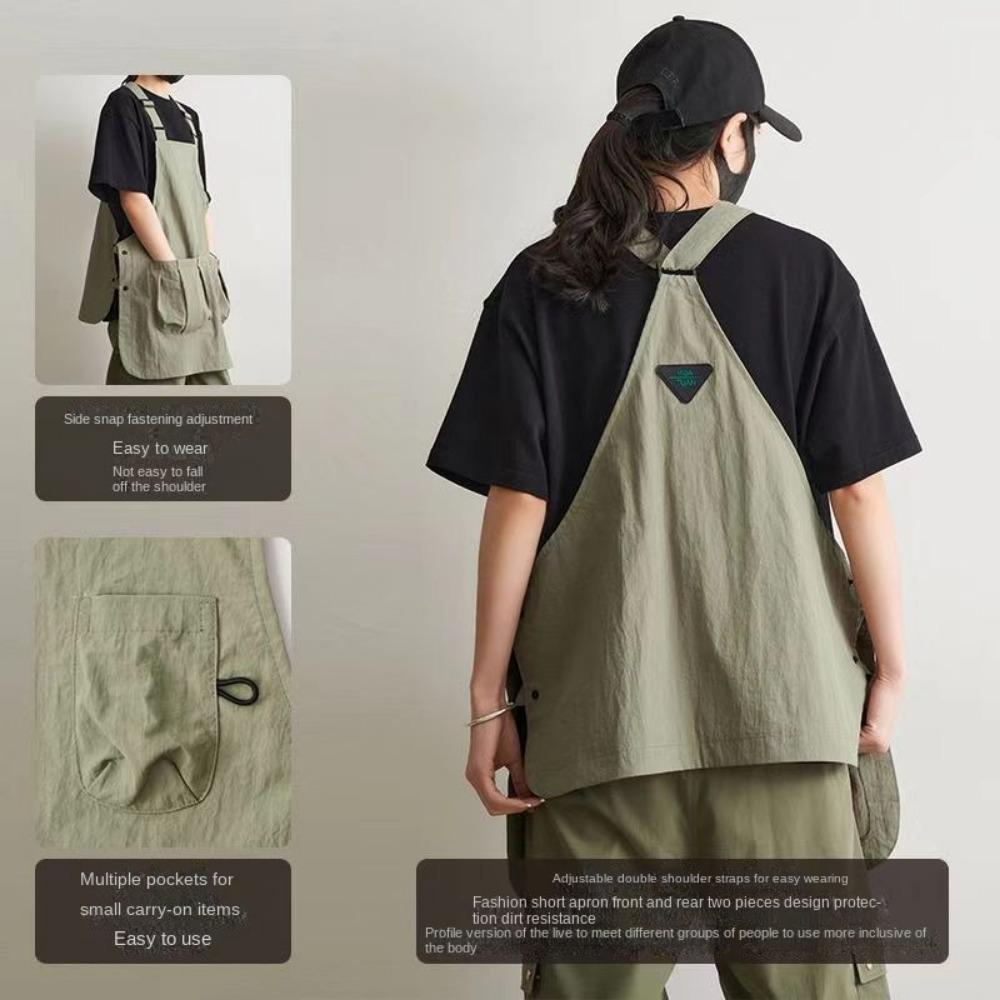 New Adjustable Kitchen Apron Oil Proof Waterproof Workwear Apron Barber Smock Catering Milk Tea Coffee Shop