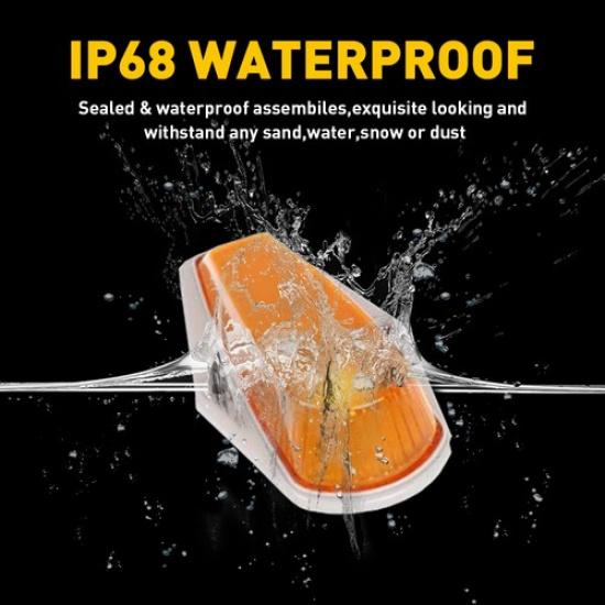 5 Stück für FORD F150 F350 Dach F250 1973-1997 Obere Kabinenleuchten Bernsteinfarbene Seitenmarkierungsleuchten V