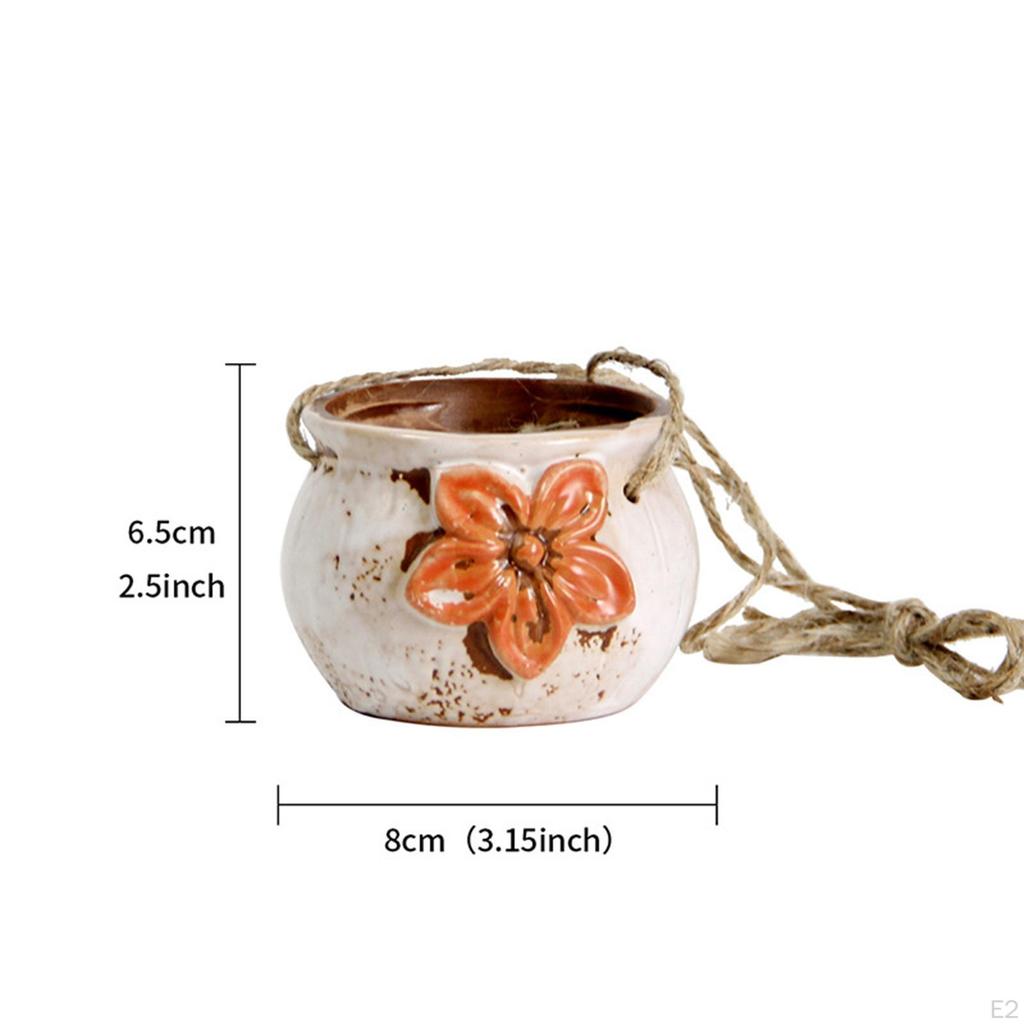 Elegant Hanging Ceramic Planter for Outdoor Spaces