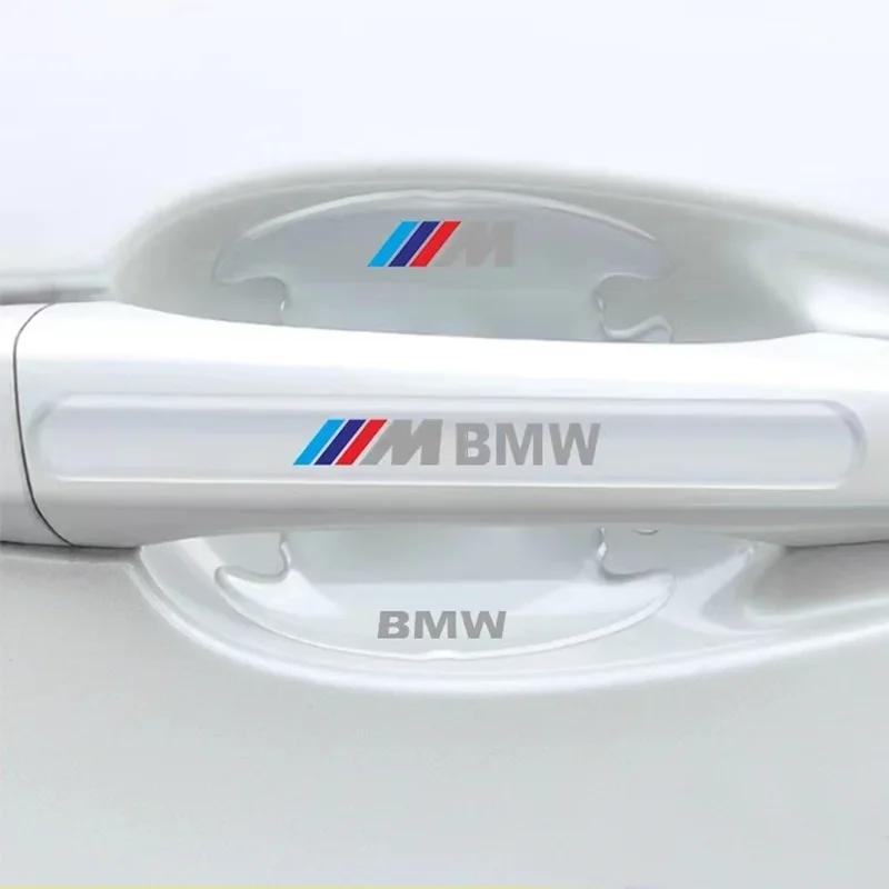 2025 Hot 4/8pcs Transparent Car Door Handle Protector Film Badge Stickers For BMW E39 E46 E30 E36 E87 E60 E90 F30 F20 X3 X5 X6 G