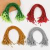 100PCS Gold Metallic Drawstring Ropes Sturdy Snap Closure Party Bullet Tip Festive Christmas DIY 20cm Xmas 20cm