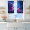 2pcs Outer Space Printed Curtain for Home Decor - Rod Pocket Window Treatment for Bedroom,Office,Kitchen,Living Room,and Study