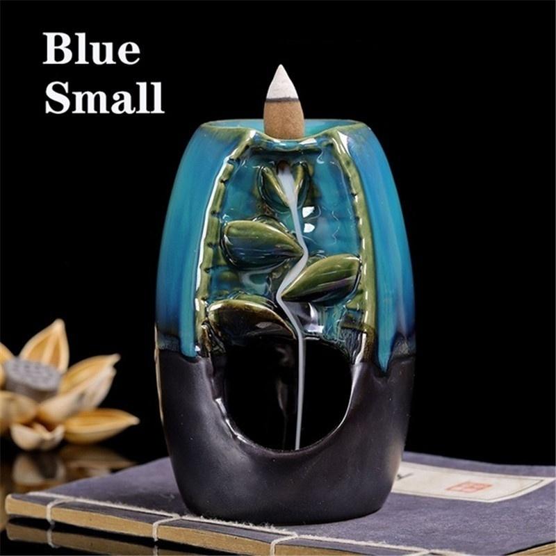 Ceramic Waterfall Backflow Incense Burner Creative Incense Sandalwood Tower Incense Home Decoration Gift Incense