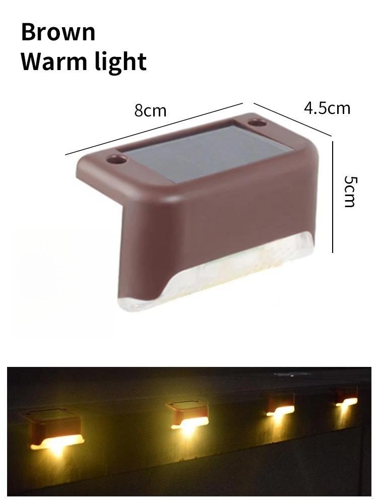 Solar Deck Lights 1 PacK Outdoor Step Lights Waterproof Led Solar Lamp For Stairs Railing Step Fence Yard Patio and Pathway