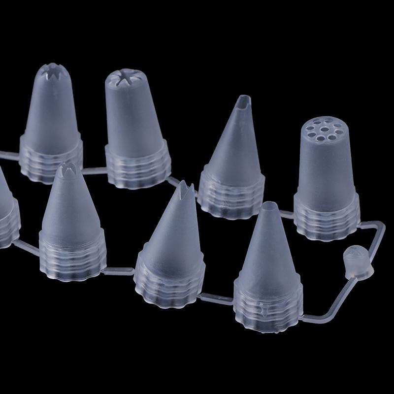 12Pcs/Set Plastic Icing Piping Cream Confectionery Nozzle Tips Cake Decor Tools