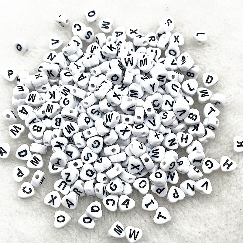 100pcs 7x4mm 6x6mm Russian Korean English Alphabet Letter Beads Charms Beads for Making Jewelry Diy Handmade Bracelets Necklace