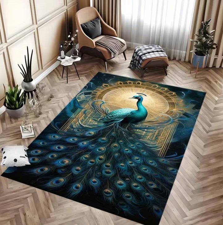 

Flower and Bird Carpet Decoration Made of Polyester Material Suitable for Living Rooms Bedrooms and Indoor Use of Home Carpets 40X60cm