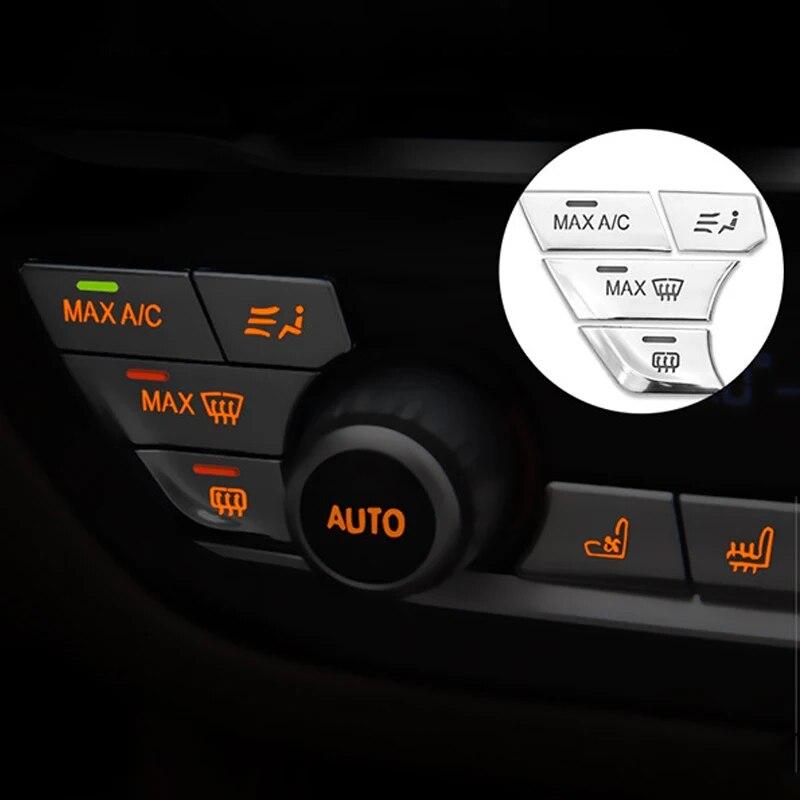 Car Interior Central Control Air Conditioning CD Panel Button Replacement Cover Stickers Auto Accessories For BMW G30 2018-21