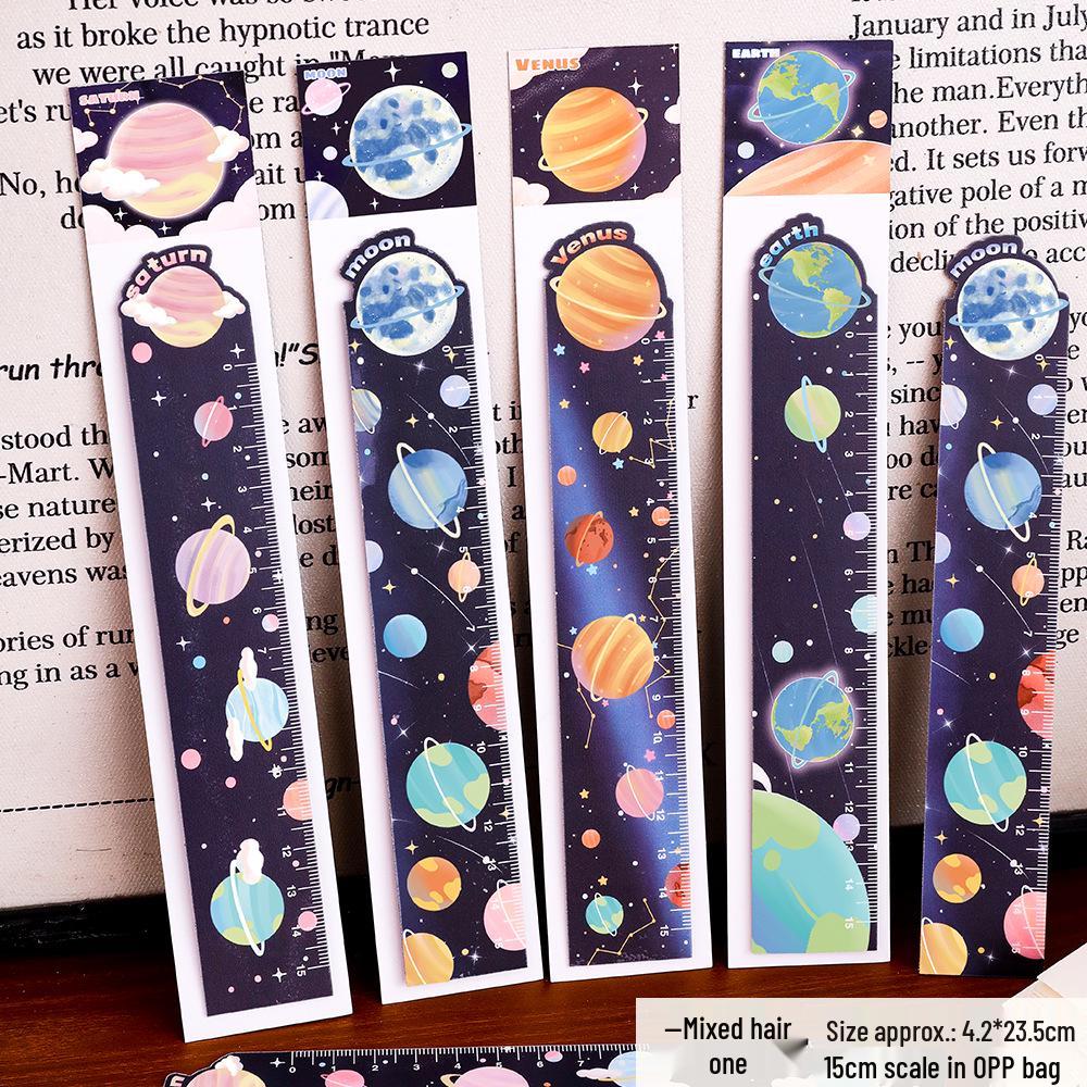 Planet Cartoon Magnetic Bookmark Ruler & Page Marker - Learning Stationery & Reward Gift