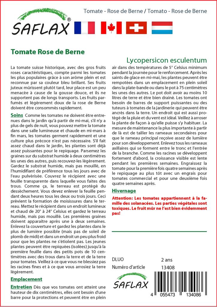 SAFLAX Pomodoro - Rosa di Berna - 10 semi - Lycopersicon esculentum
