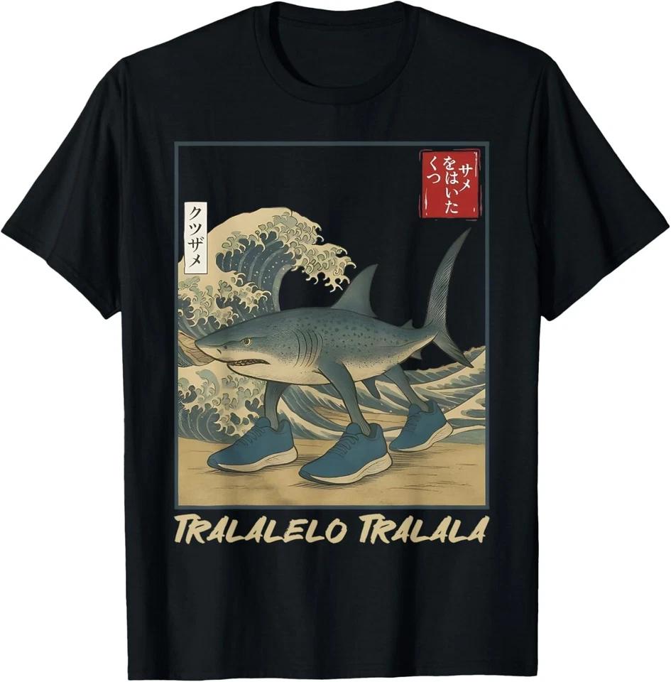 Tralalero Tralala Funny Shark Meme Italian Brainrot Japanese unisex T-Shirt 3XL