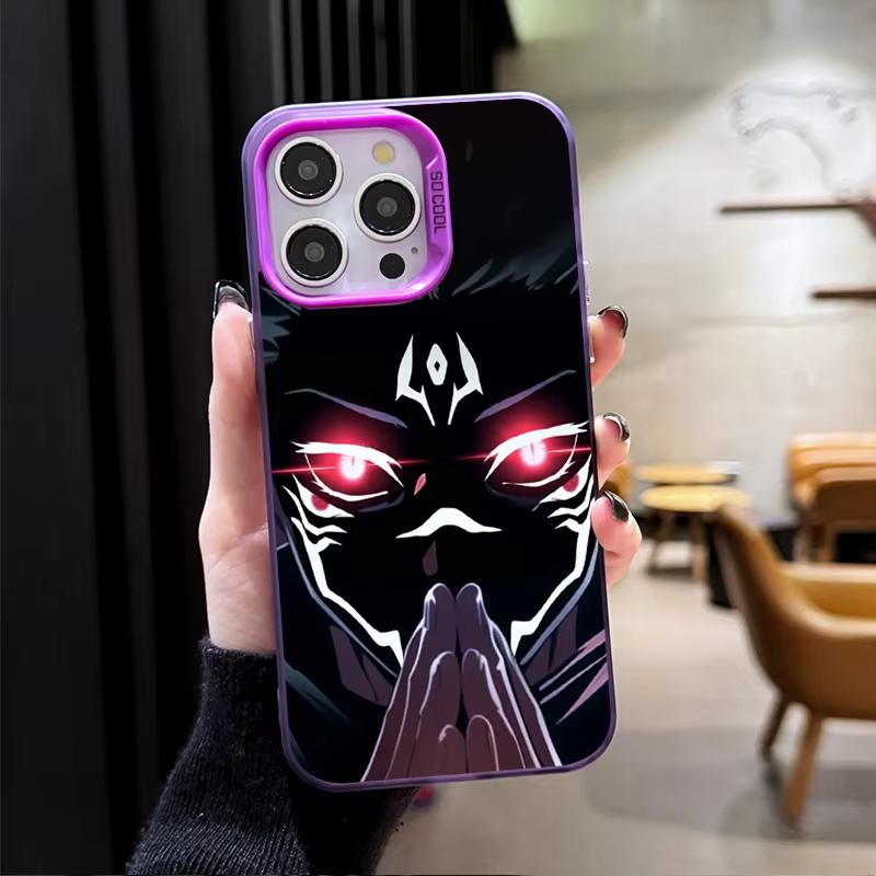 Anime Jujutsu Kaisen Satoru Gojo Beschichtetes Handyhülle Für iPhone 17 Air 16 e 15 14 13 12 11 Pro Max Plus Mini SE 2020 2022 Hülle