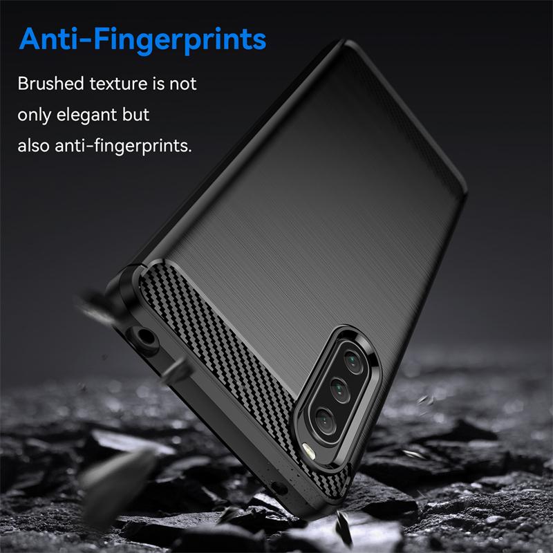 For Sony Xperia 10 V Case Bumper Silicone Carbon Fiber Cover For Sony Xperia 10 V 5 10 IV 10 III Case For Sony Xperia 10 V Case