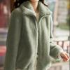 Autumn and Winter Thermal Sweater Cardigan Fleece Jacket Women's Fleece Thickened Double-sided Fleece Large-size Fleece Jacket
