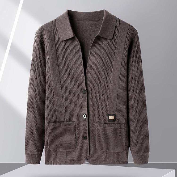 2025 Men's Spring/Autumn Knit Cardigan Sweater - Youth Fashion Jacket