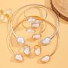 5pcs/set Punk Style Pearl Necklace Set Imitation Pearl Choker Necklace Set  Women Jewelry
