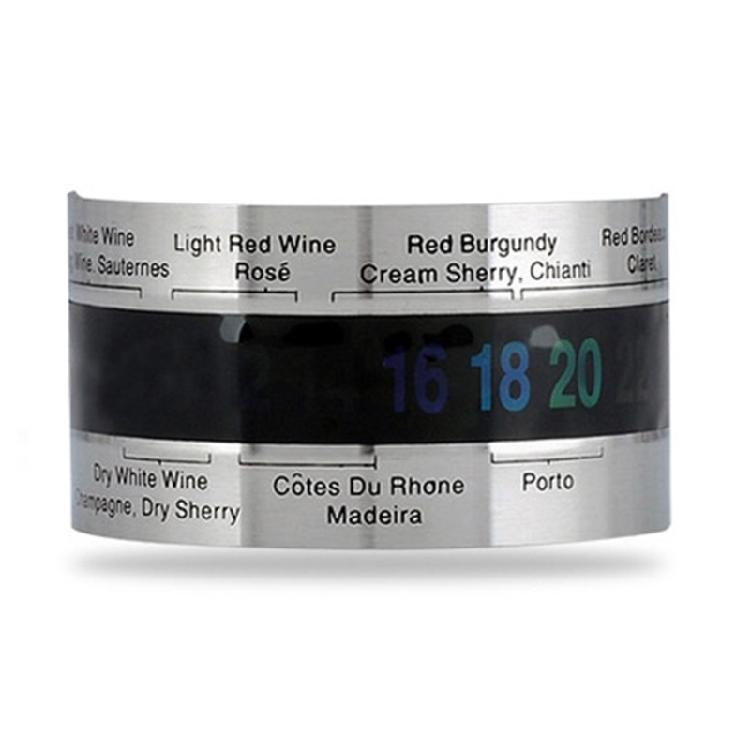 Wine Thermometer Stainless Steel Wine Temperature Bracelet Steel Ring for w/ Scr 1