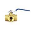 3/4" 3 Way Ball Valve Female L Port Vinly Insulation Handle 600 WOG DN20