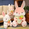 Kawaii Rabbit Plush Toy Stuffed Animal Bunny Rabbit Hold Carrot Soft Doll Pillow Kids Toys Birthday Christmas Gift for Girl