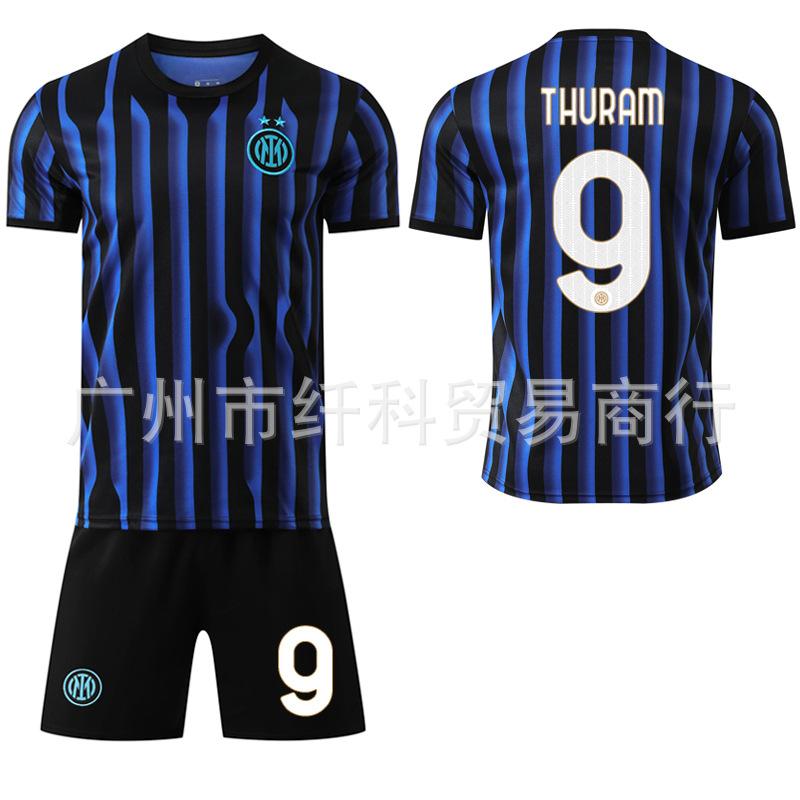 2526 New 9 Thuram 23 Varela Children s No. 10 Lautaro Jersey Inter Home Football Jersey Set 16 yards