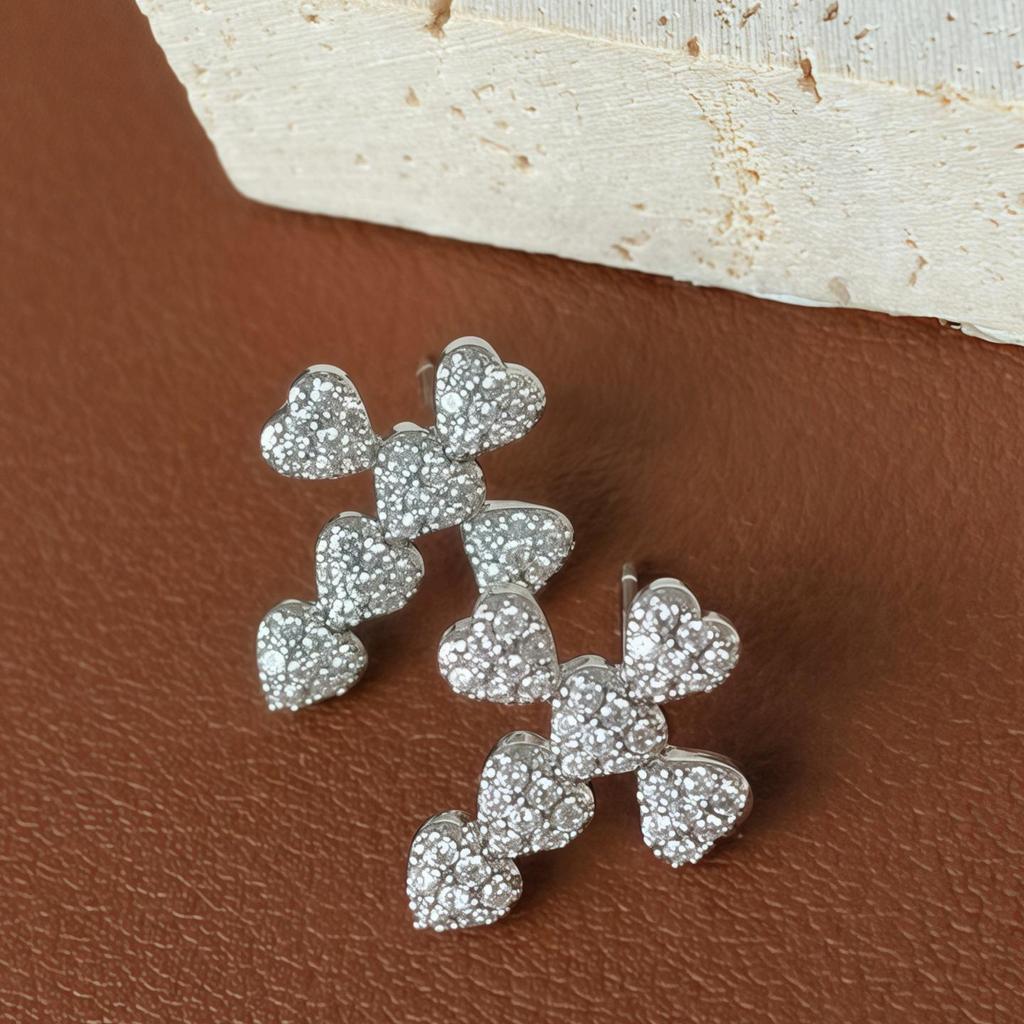 Diamond Cross Stud Earrings - Elegant, Versatile, High-End Design
