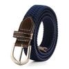 No Hole Punch Men's & Women's Braided Belt Elasticated Stretch Canvas Belt Korean Version Versatile Student Belt