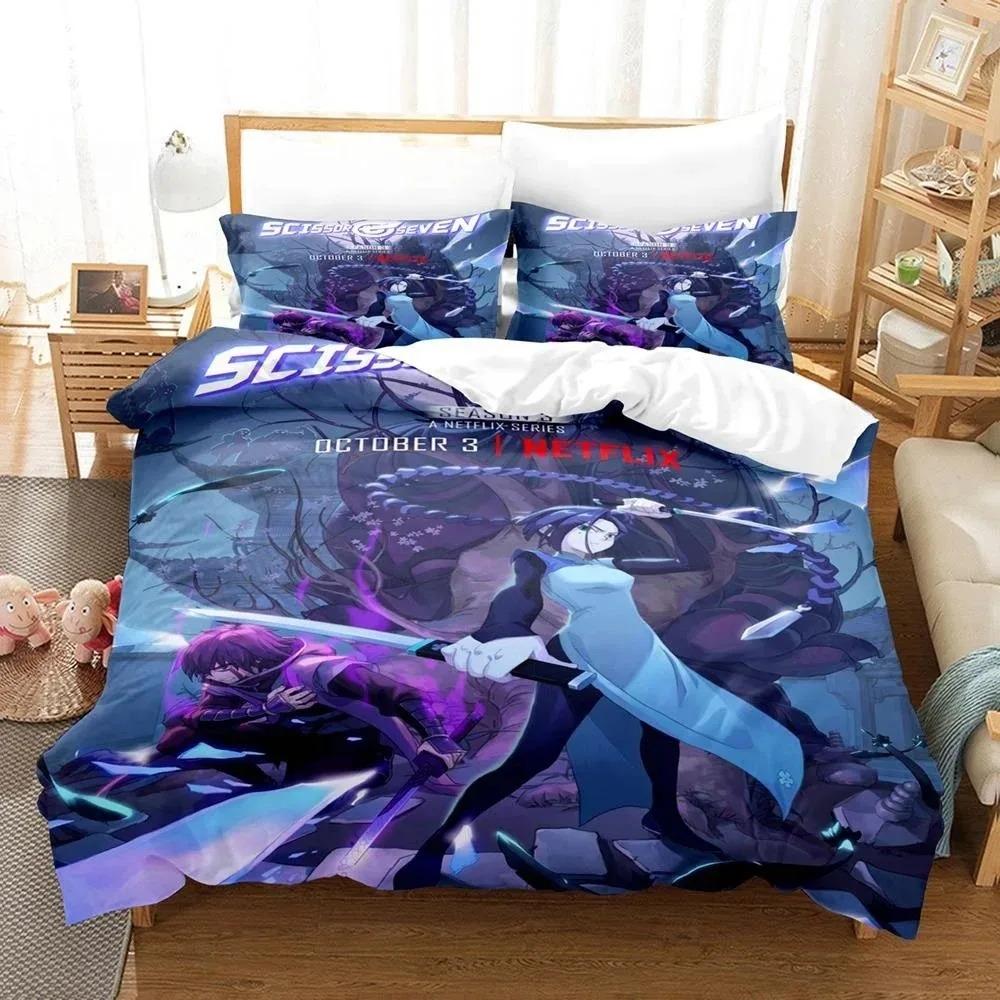 3D Print Anime Scissor Seve Bedding Set Single Twin Full Queen King Size Bed Set Adult Kid Bedroom Duvetcover Sets Home Textiles
