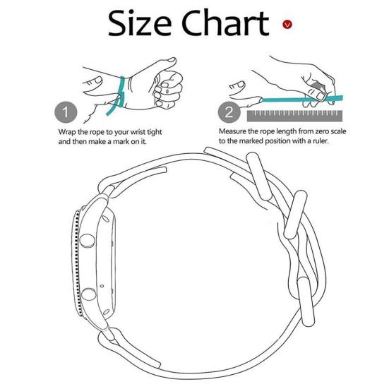 20/22mm Adjustable Military Thickened Nylon Replacement Watch Strap Wristband