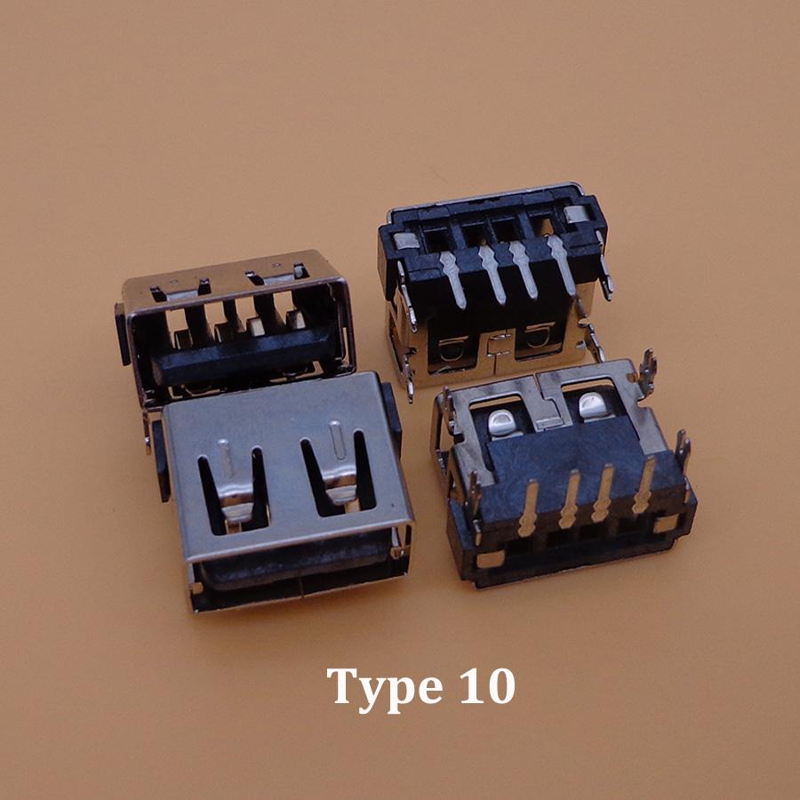 10PCS For Acer ASUS Lenovo Dell Notebook Maintenance Accessories USB 2.0 /3.0 Female Jack Right Angle Connector