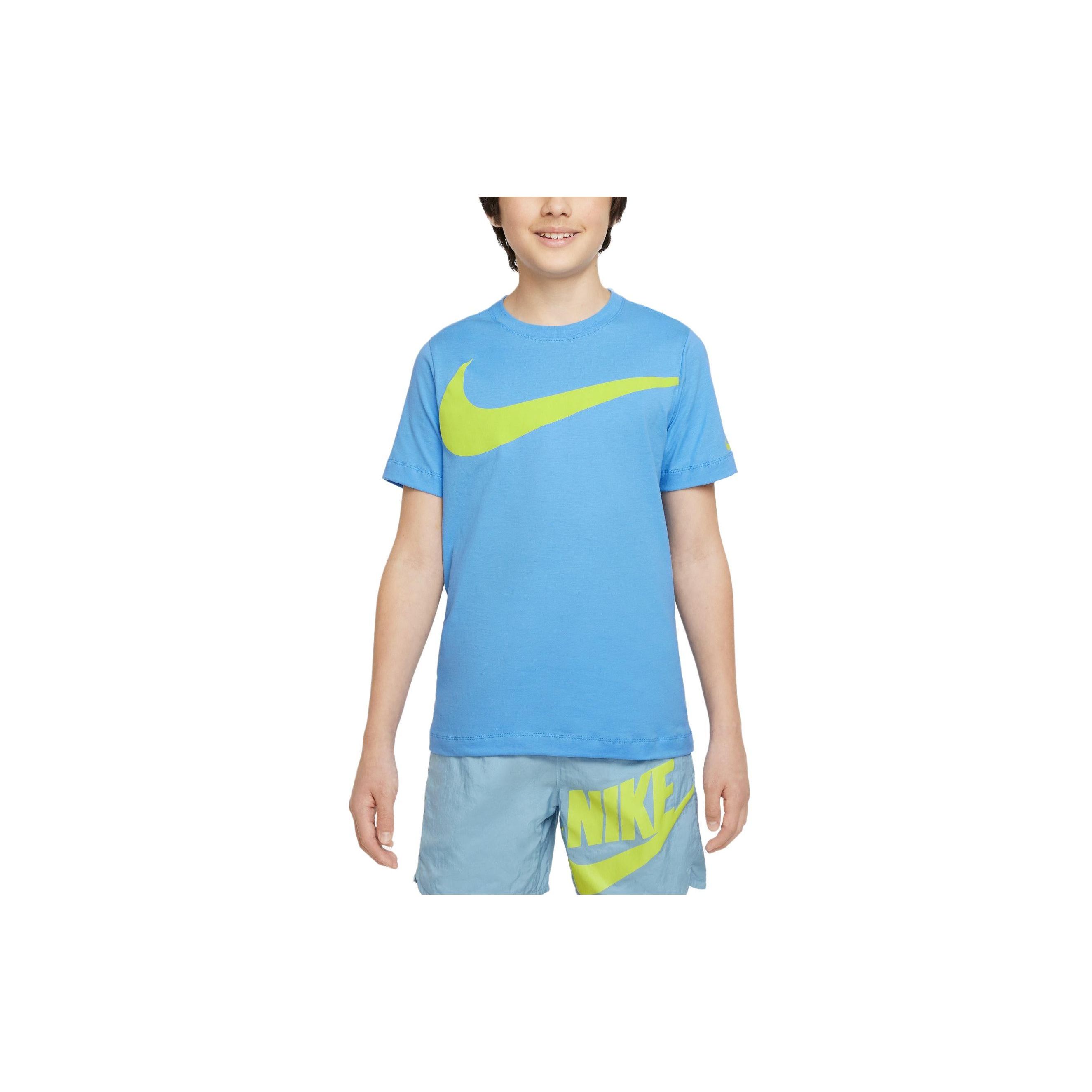 

Nike Sportswear Big Logo Print Crew Neck T-Shirt Kids Tops DO1807-412 XL