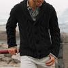 Men's Solid Color Cardigan Button Knitted Casual Fashion Lapel Sweater