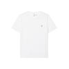 Polo Logo Brodé Couleur Unie Col Ras du Cou Manches Courtes T-Shirt Homme Hauts Blanc 710706748-002